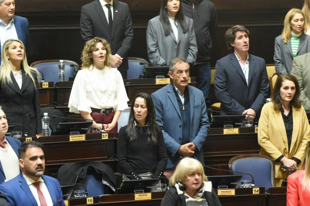 La diputada bonaerense del GEN, Natalia Dziakowski, en la tercera sesión ordinaria de la Cámara baja.