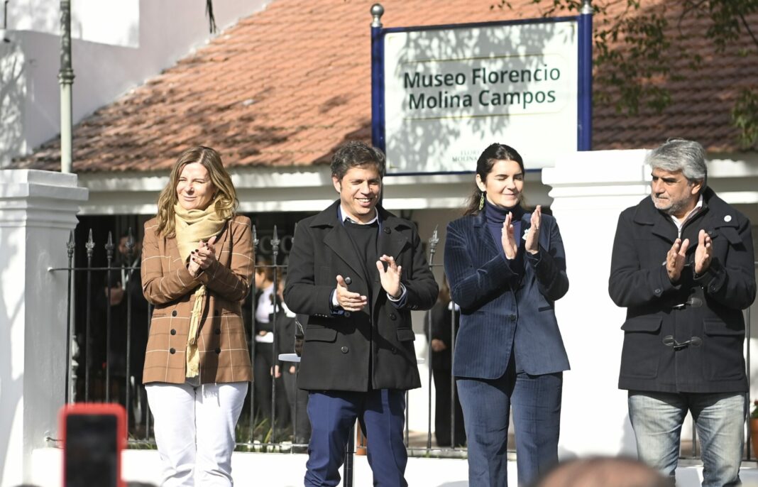 El gobernador bonaerense, Axel Kicillof, reinauguró en Moreno el Museo “Florencio Molina Campos”, que estuvo 18 años cerrado.