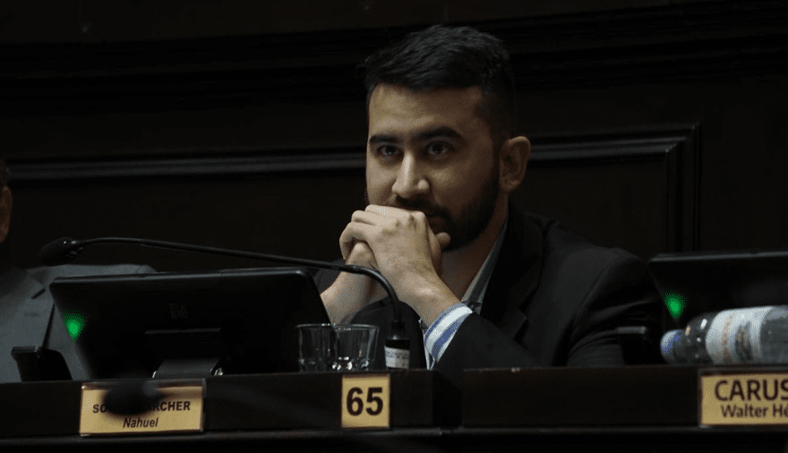 El jefe de la bancada libertaria en la Legislatura bonaerense, Nahuel Sotelo.
