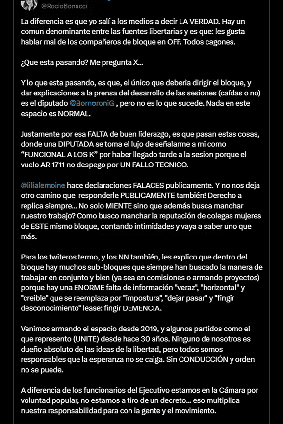 El mensaje de furia que soltó una de las diputadas libertarias, en medio de la polémica por la visita a Astiz.