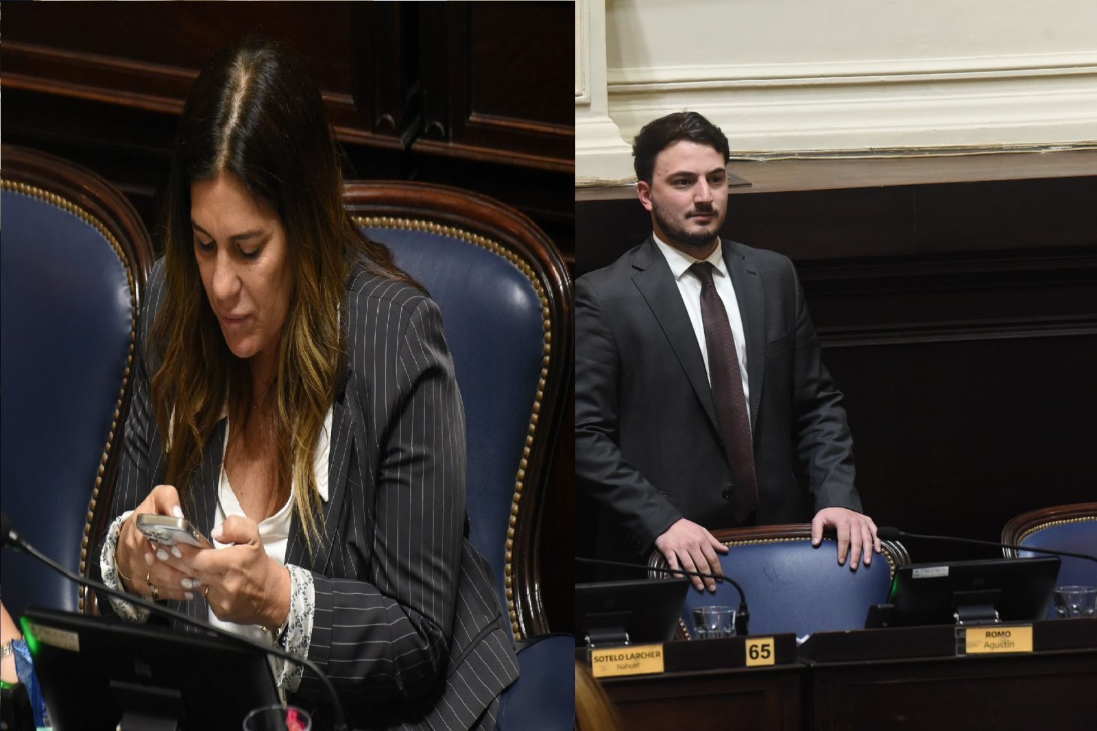 La bullrichista Florencia Retamoso y el liberal Agustín Romo, los dos posibles líderes del nuevo bloque en Diputados.