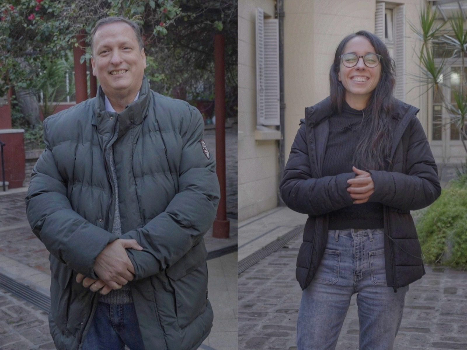 Los profesores del curso de Formación Política de la ICP, los historiadores Hernán Brienza y Julia Rosenmberg.