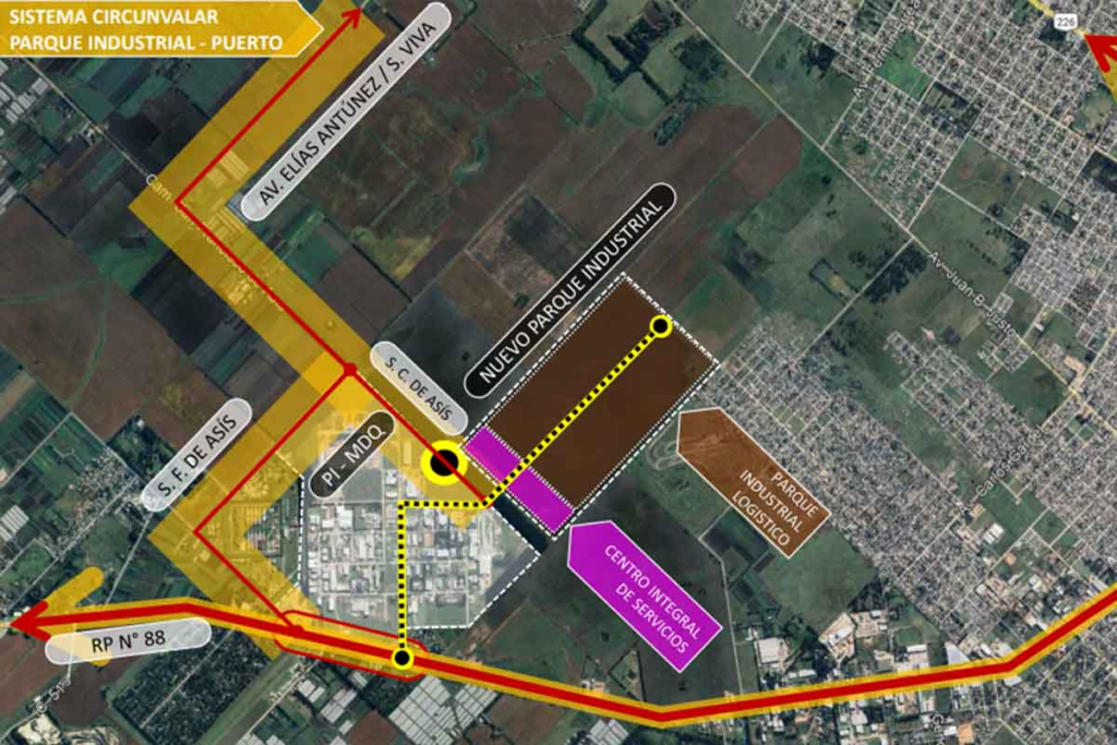 El nuevo Parque Industrial, Logístico, Empresarial y Administrativo tendrá un centro bancario, un hotel de negocios, un centro médico y un jardín de infantes. 