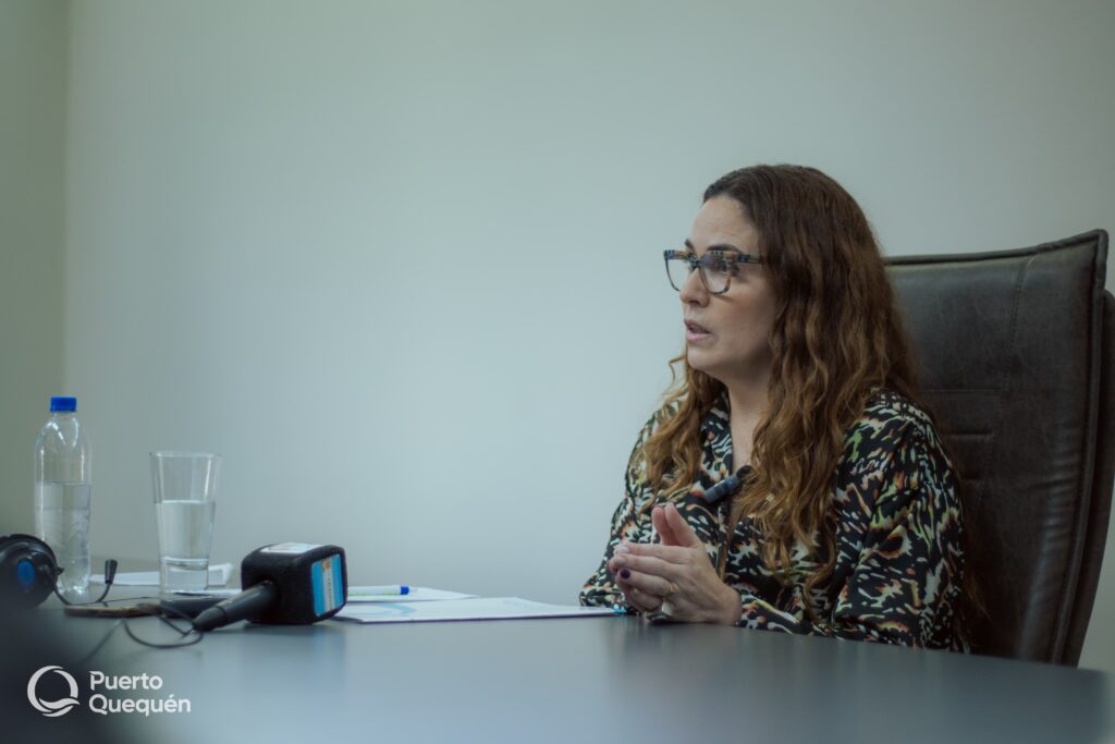 La titular del Consorcio de Gestión del Puerto Quequén, Jimena López.