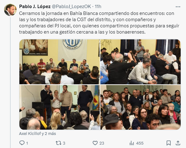 Pablo López y Gabriel Katopdis recorrieron Bahía Blanca junto a Federico Susbielles inauguraron obras y mantuvieron un encuentro empresarios y trabajadores.