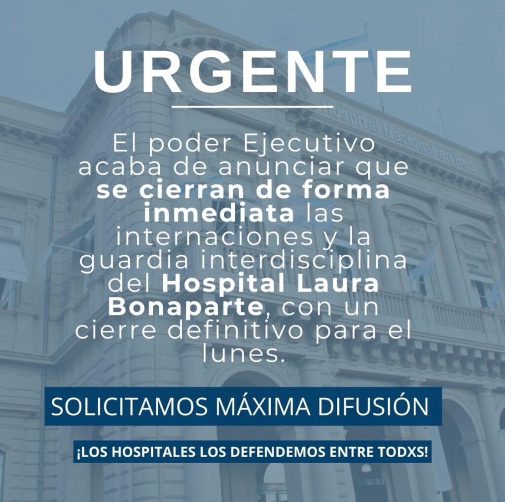 Daniel Gollan compartió su preocupación por el cierre del Hospital Bonaparte.