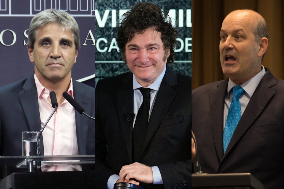 El ministro Luis Caputo, el presidente Javier Milei, y el titular de la cartera de Desregulación, Federico Sturzenegger, asistirán al Coloquio de IDEA.