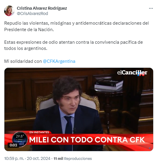 Los funcionarios del Gabinete Kicillof y un puñado de legisladores del peronismo bonaerense salieron a repudiar las palabras de Javier Mile contra Cristina Kirchner.