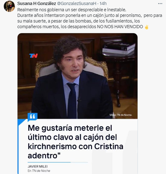 Los funcionarios del Gabinete Kicillof y un puñado de legisladores del peronismo bonaerense salieron a repudiar las palabras de Javier Mile contra Cristina Kirchner.