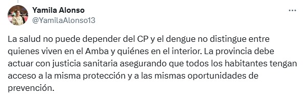 Los senadores del PRO, Yamila Alonso y Alejandro Rabinovich, apuntaron a Kicillof por la campaña de vacunación contra el dengue.