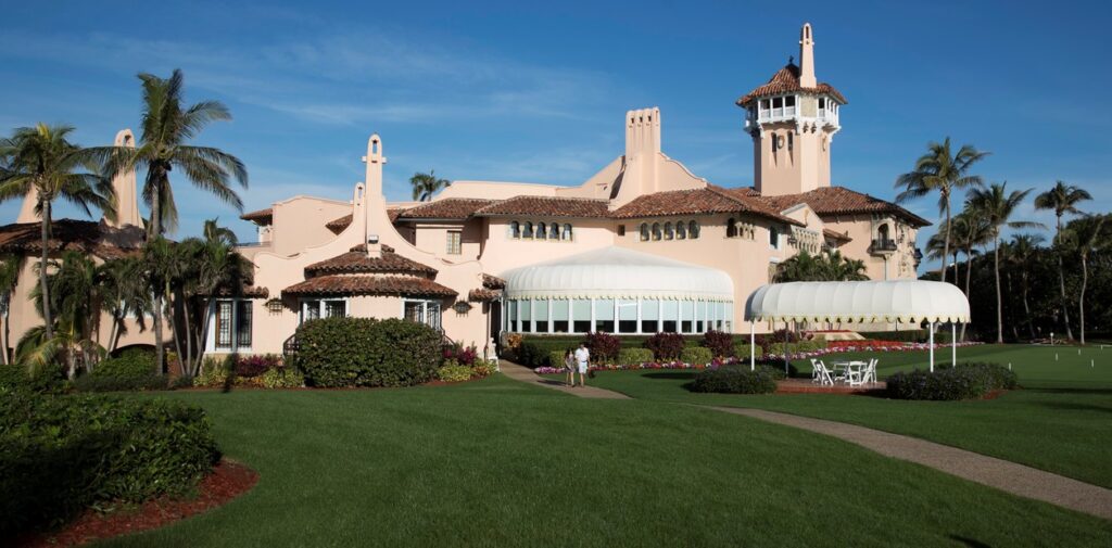 Mar-a-Lago, el inmueble patrimonial declarado Hito Histórico Nacional ubicado en Palm Beach, Florida, Estados Unidos.