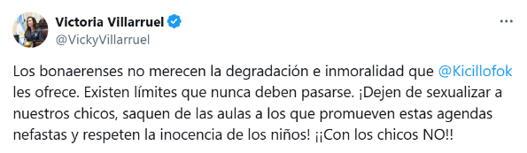 Victoria Villarruel volvió a cruzar a Axel Kicillof por los libros que fueron repartidos por la Dirección de Educación y Cultura.