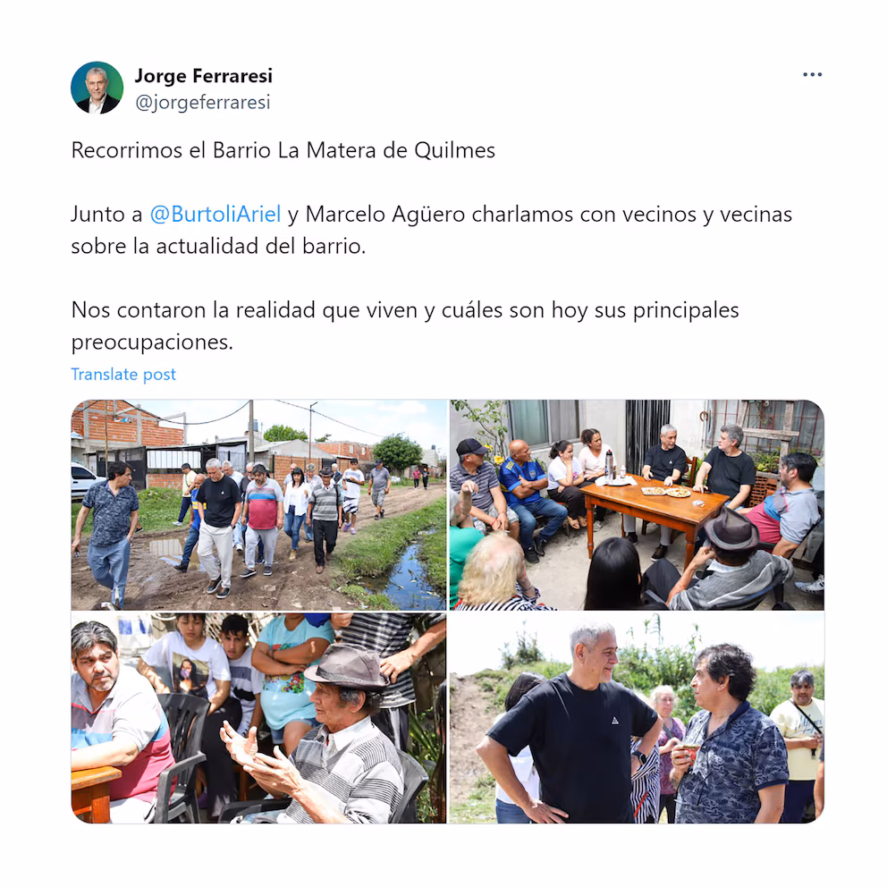 La visita de Ferraresi a barrios populares de Quilmes, desató la ira de Mayra Mendoza quien dirigió los cuestionamientos a Kicillof.