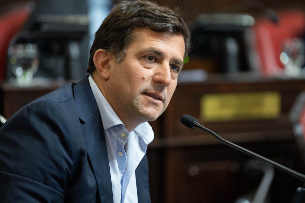 El flamante titular del PRO en el Senado bonaerense, Christian Gribaudo.