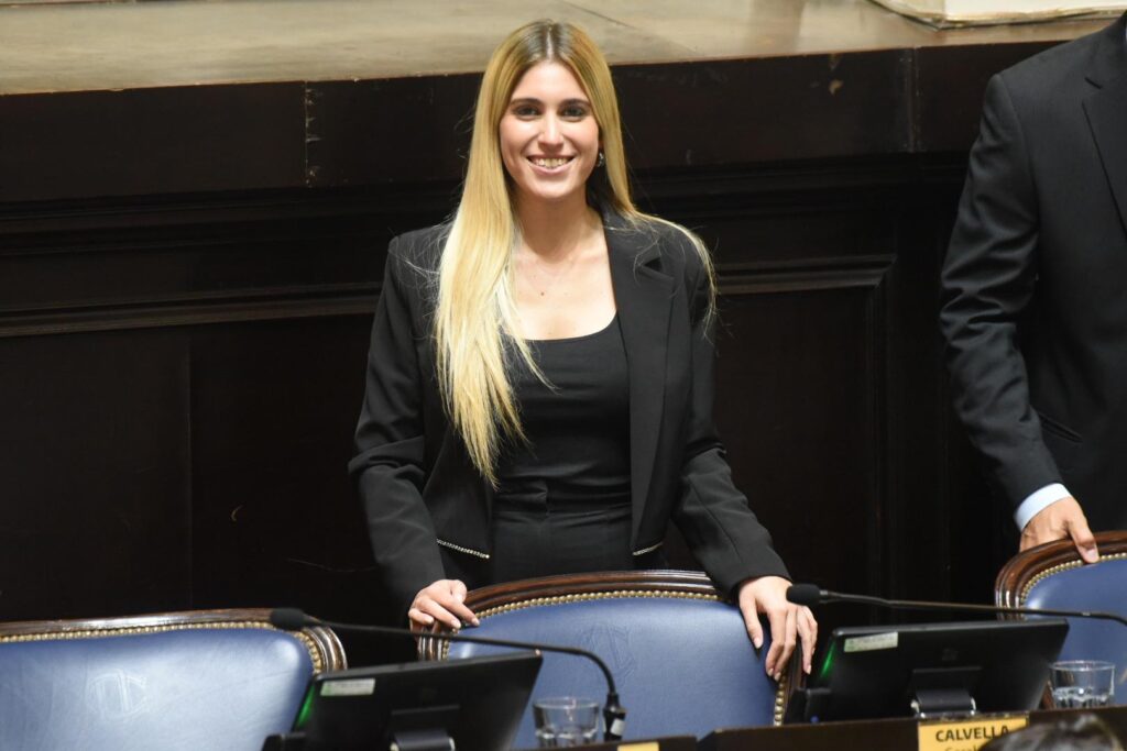 La diputada libertaria, Geraldine Calvella.