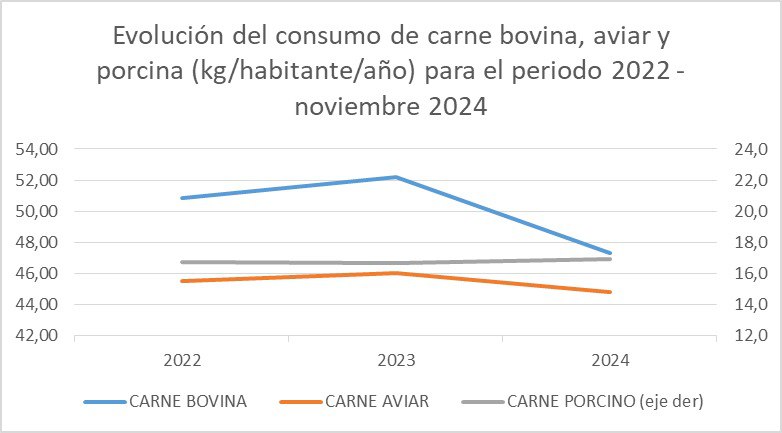  Axel Kicillof volvió a arremeter contra Javier Milei por los datos del consumo de la carne vacuna en 2024 que reveló la CICCRA.