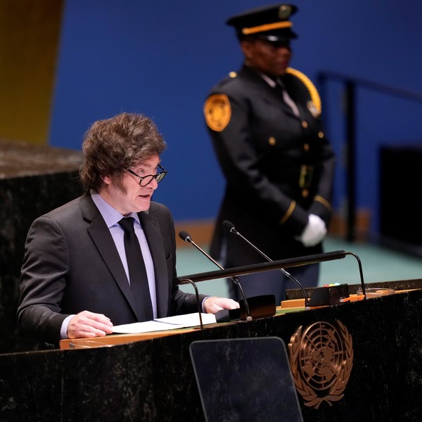 Milei en su primer discurso en la ONU como Presidente argentino.