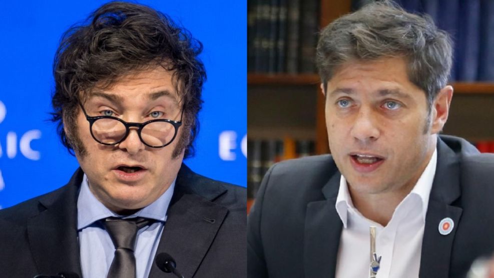 Kicillof Milei El gobernador bonaerense Axel Kicillof cuestionó la política económica del Gobierno nacional, y el presidente Javier Milei le salió al cruce.