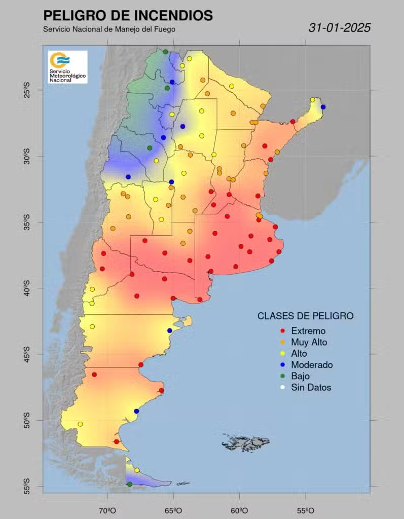 Crecen los incendios forestales en la Provincia de Buenos Aires, ya son más de 100 las intervenciones del cuerpo de bomberos. 