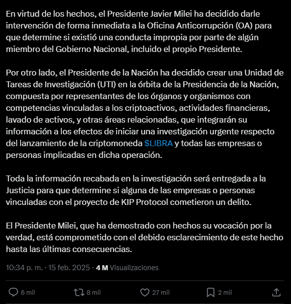El diptuado, Diego Santilli, aclaró que el bloque del PRO va a impedir que avance el juicio político contra Javier Milei en el Congreso.