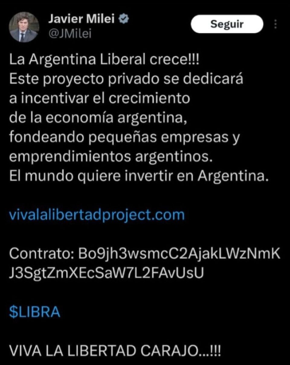 Un grupo de dirigentes presentaron las dos primeras denuncias penales contra Javier Milei por la polémica promoción de la criptomoneda $Libra. 