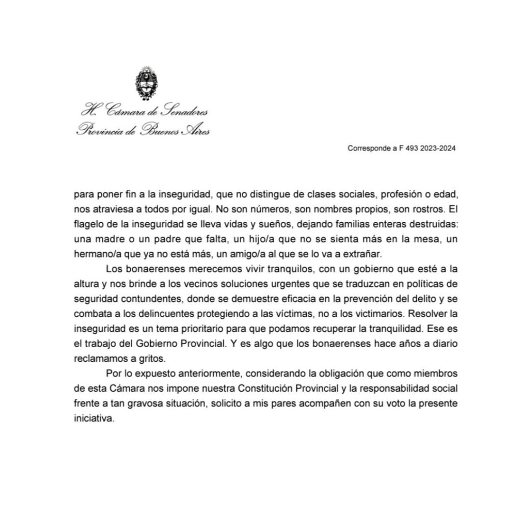 El senador bonaerense del PRO, Alex Campbell, volvió a pedir que la Legislatura interpele al ministro de Seguridad, Javier Alonso.