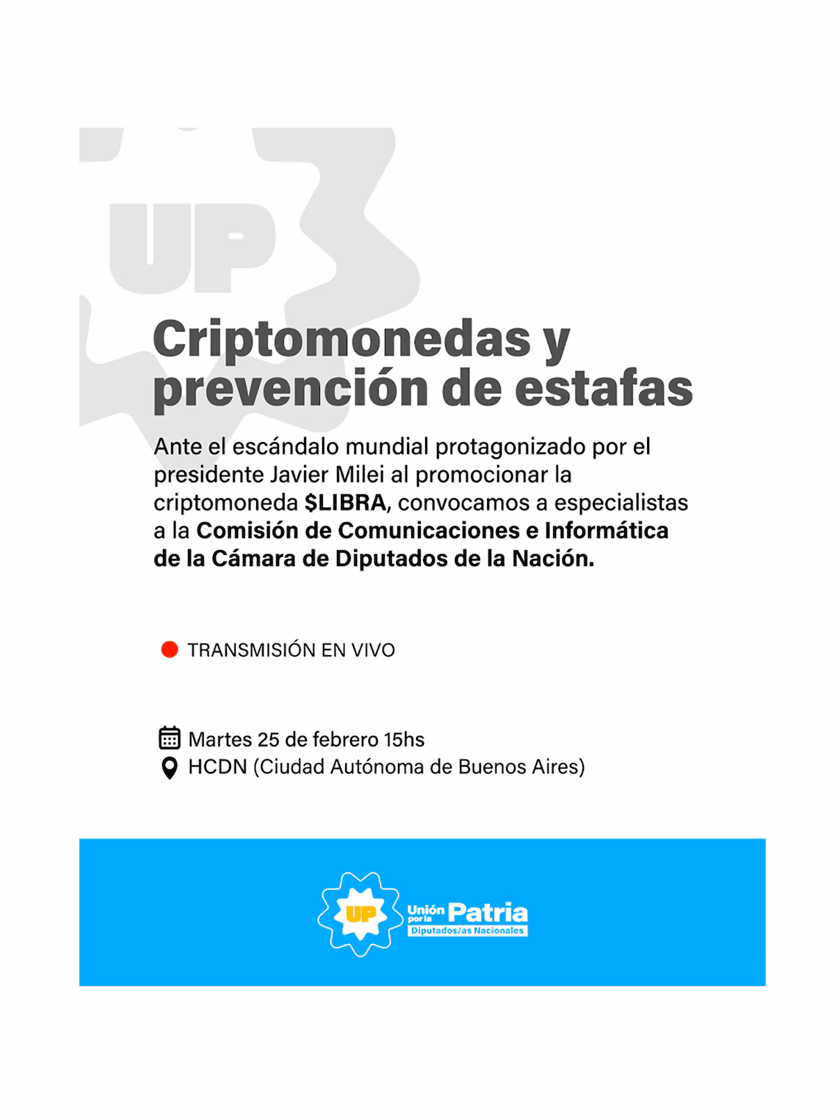 Comisión sobre el caso $LIBRA: El hecho de que se hayan difundido materiales promocionales antes de la reunión generó sospechas dentro de algunos sectores.