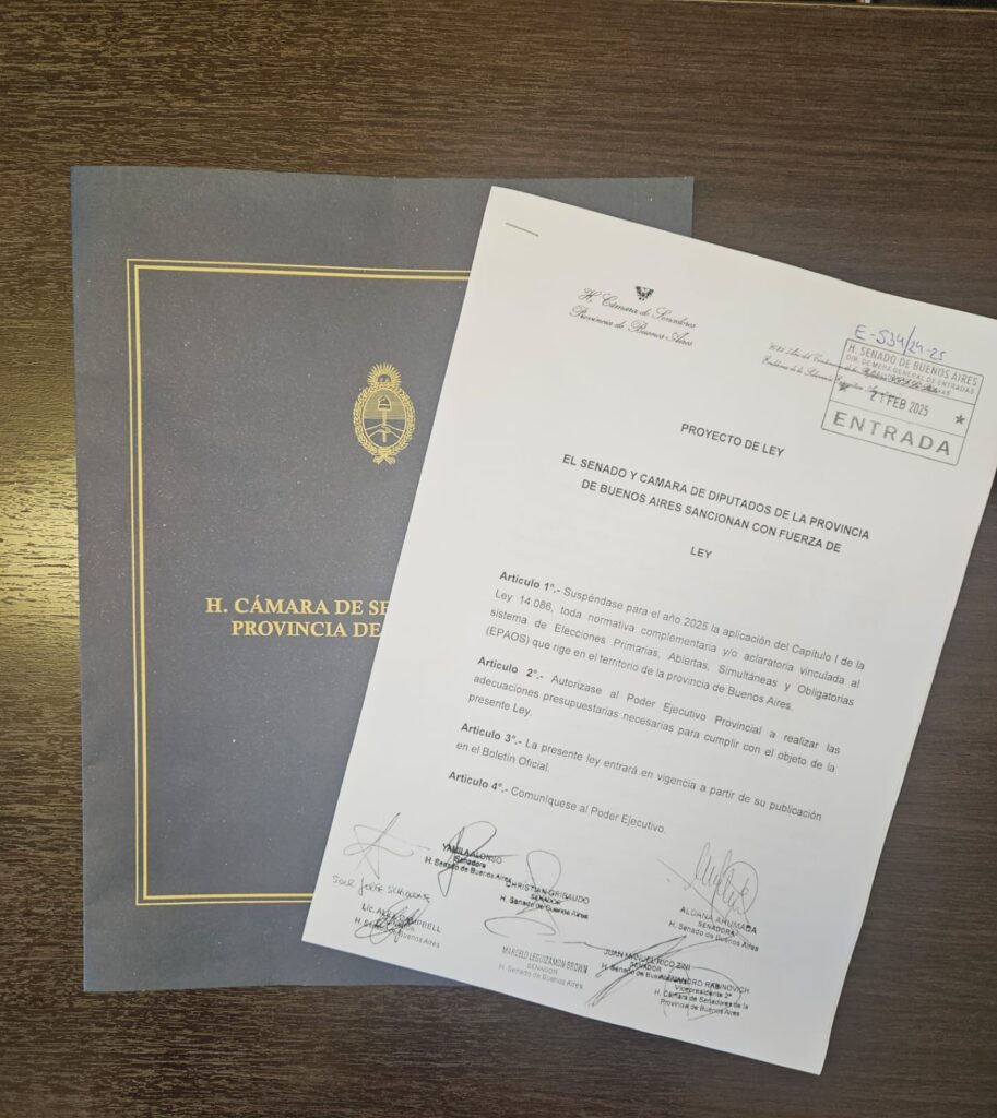 la iniciativa del PRO no plantea la eliminación definitiva de las PASO, sino su suspensión temporal para el presente año electoral.