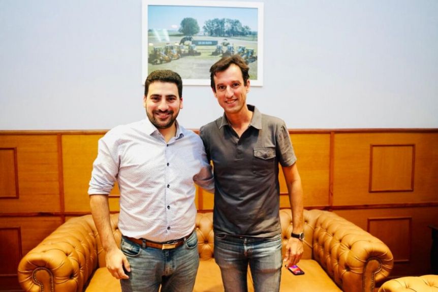 César Pacho y Ramiro Egun, flamantes incorporaciones al armado bonaerense de La Libertad Avanza. 