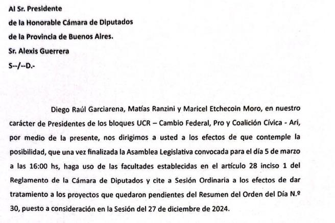 Presupuesto 2025: el pedido de la oposición al presidente de la Cámara de Diputados.