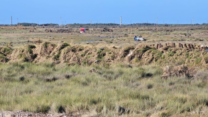 Bahía Blanca: La reconstrucción comenzó alrededor de las 10 de la mañana en el sector de General Cerri, una de las zonas más afectadas por la inundación.