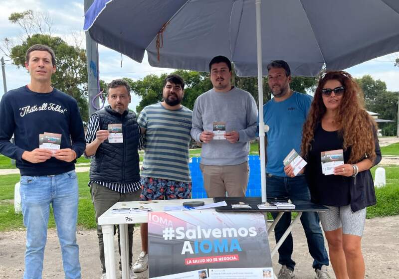 El diputado Bordaísco también pasó por Santa Clara para impulsar el reclamo de IOMA. 