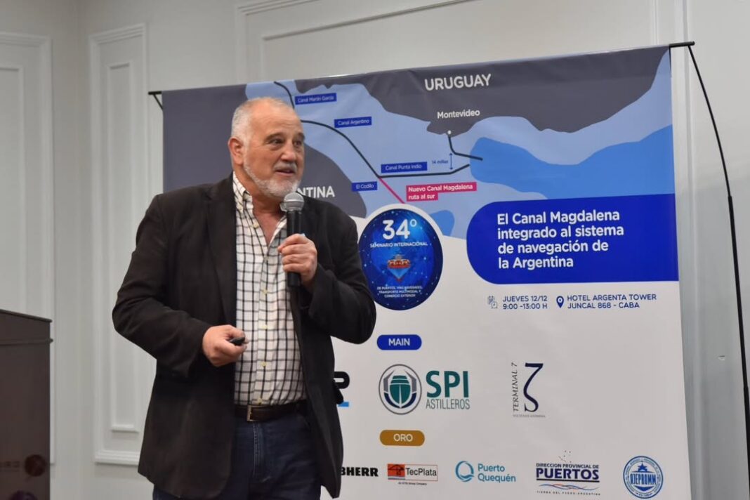 El presidente del Puerto de La Plata, José María Lojo, volvió a defender la construcción del Canal Magdalena como una obra estratégica para el país.