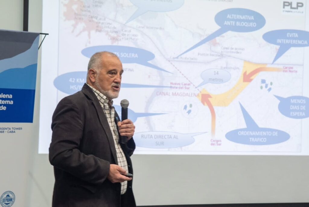 El presidente del Puerto de La Plata, José María Lojo, volvió a defender la construcción del Canal Magdalena como una obra estratégica para el país.