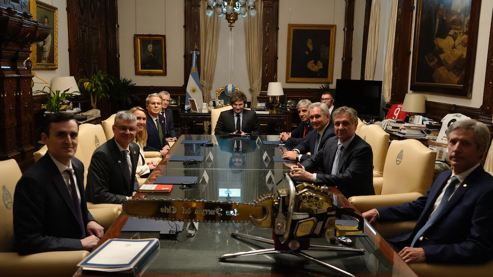 El secretario del Tesoro de Estados Unidos, Scott Bessent, se reunió con Javier Milei en Casa Rosada.