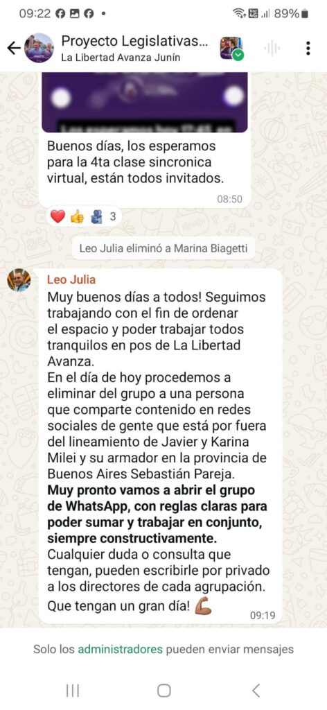 La Libertad Avanza atravesó una interna en territorio bonaerense con epicentro en Junín, que terminó con la expulsión del coordinador local del partido.