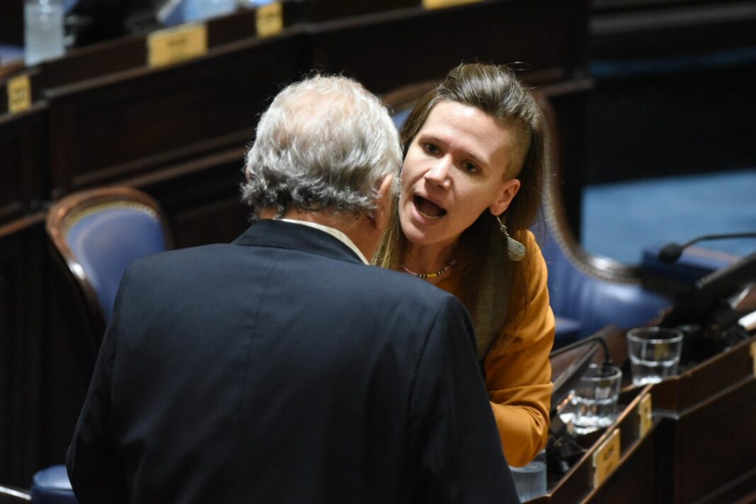 La diputada del Frente de Izquierda, Laura Cano, quiso saltearse el reglamento y fue atendida por el camporista Facundo Tignanelli. Qué pasó.