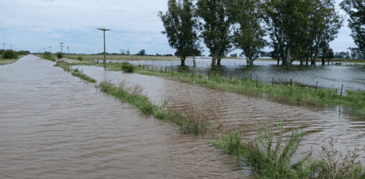 Las lluvias de las últimas horas provocaron que casi 1.000.000 de hectáreas estén afectadas por inundaciones.