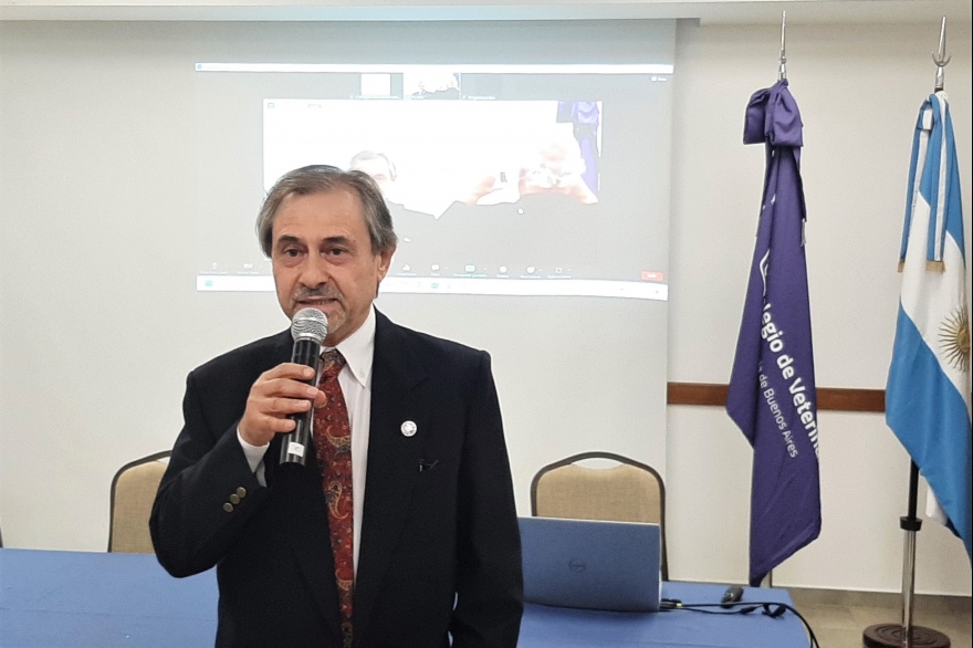 Osvaldo Rinaldi, autoridad del Colegio que nuclea a los veterinarios bonaerenses.