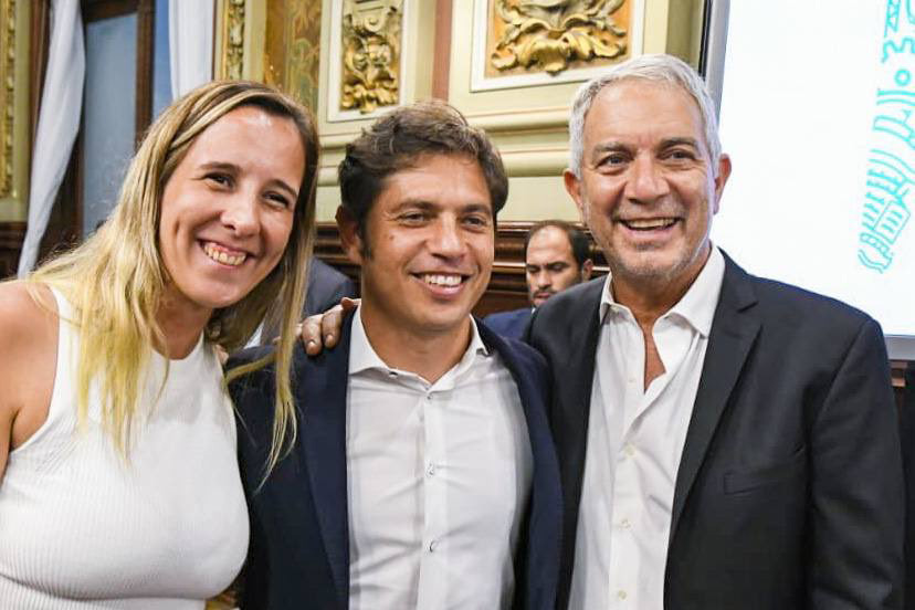 Iañez, junto al gobernador Axel Kicillof y el intendente de La Plata, Julio Alak.