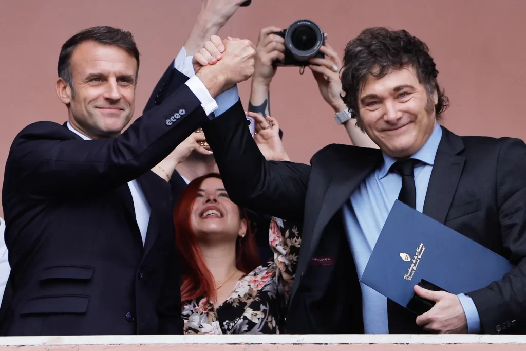 Milei y Macron se reunieron por tercera vez desde que el jefe de Estado argentino asumió la presidencia.