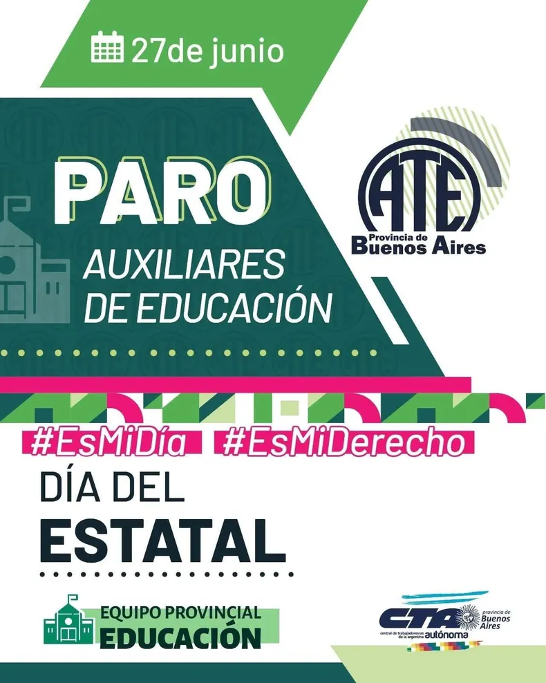 Auxiliares y docentes bonaerenses encabezan la segunda jornada de paro contra el Gobierno de Javier Milei.