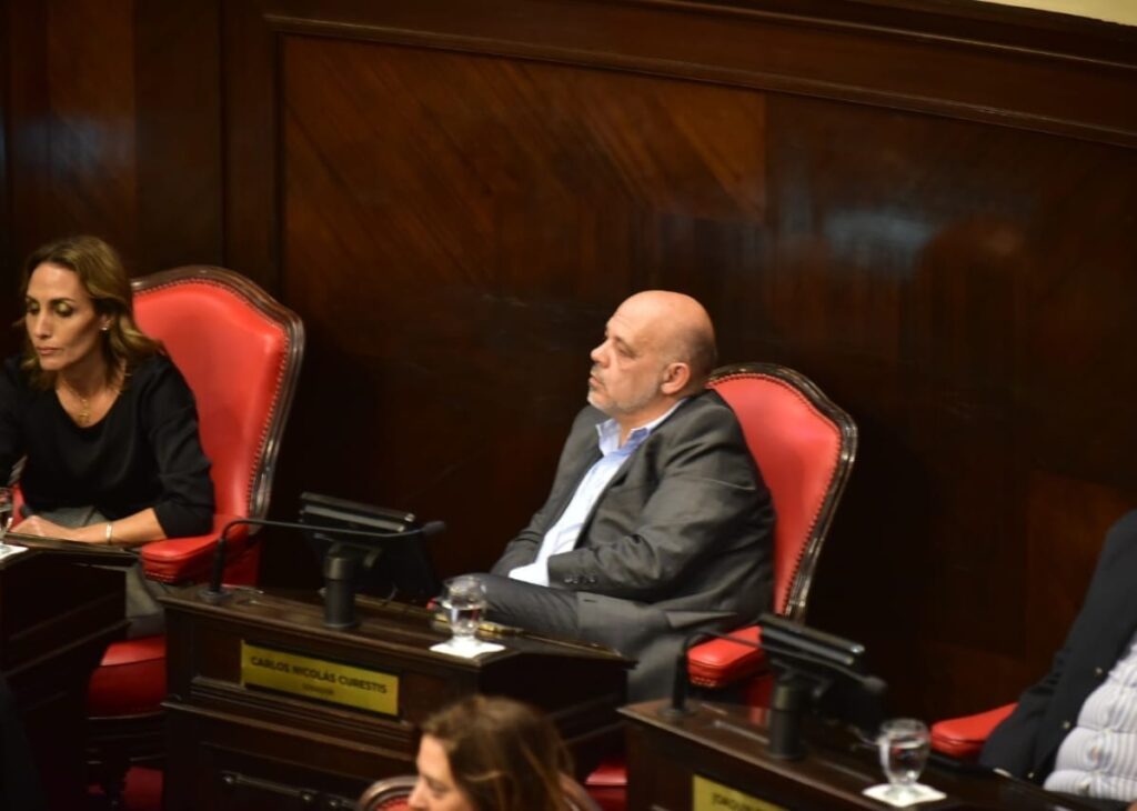 El bloque de senadores de LLA, presidido por Carlos Curestis, reclamó repetir la votación del proyecto de reelecciones indefinidas.
