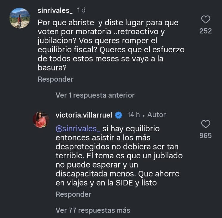 A través de Instagram, Victoria Villarruel defendió las iniciativas sancionadas en el Senado.