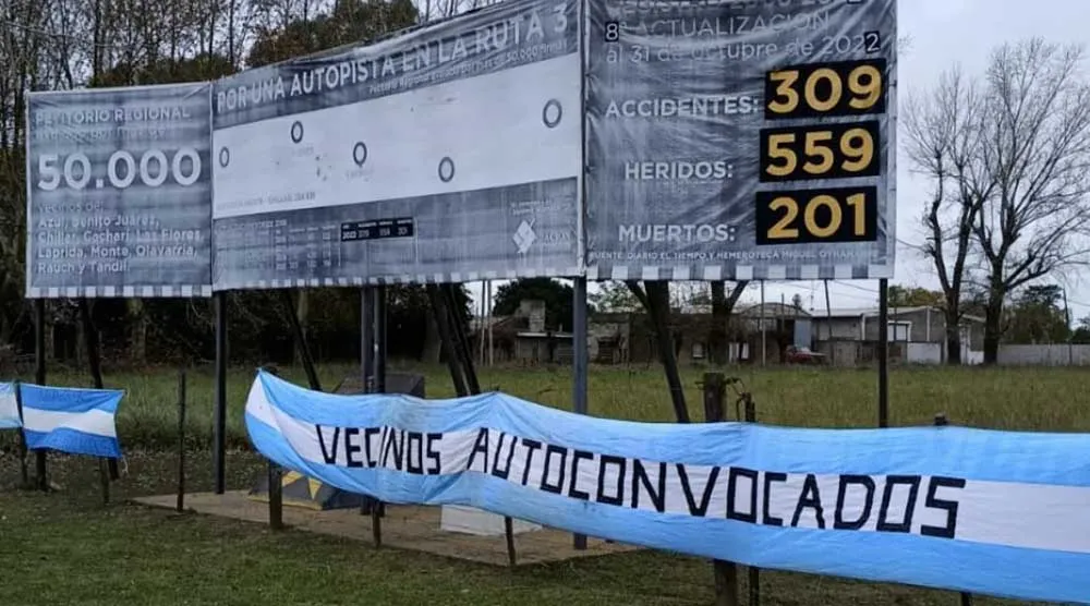 Mandaragán, se plegó al reclamo del Concejo Deliberante de Azul en una sesión especial que tuvo lugar sobre la Ruta 3.