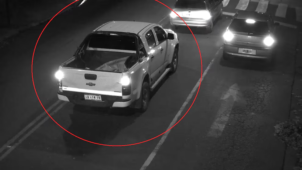 Una de las camionetas de la Municipalidad de Quilmes con la cual se realizó el Escrache a Espert.