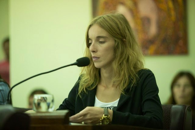 La candidata a concejala del oficialismo de Gonzáles Chaves, Guillermina Atela.