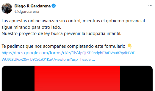 El diputado Diego Garciarena es uno de los autores de los proyectos para regular las apuestas online.