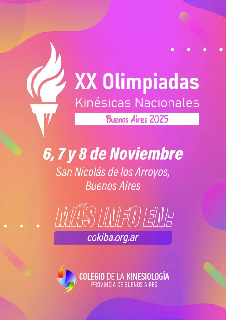 
El Colegio de Kinesiólogos incentiva a sus matriculados a participar de las XX Olimpiadas Kinésicas.