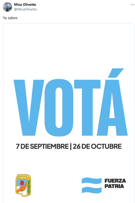 Con el foco en las elecciones legislativas, Fuerza Patria difundió una segunda tanda de afiches digitales con Cristina Kirchner como eje. La consigna: “votá”.
